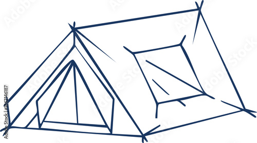 Hand Drawn Camping Tent Illustration