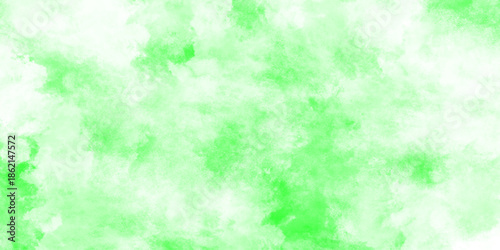 Abstract Watercolor green texture with abstract washes and brush cover, banner, flyer, cards. Hand drawn light green spring illustration strokes. Brush stroked painting green Watercolor paper texture.