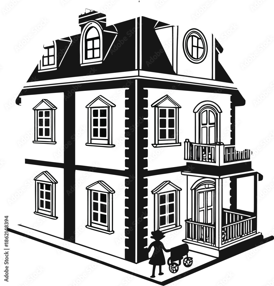 Fototapeta premium set of houses