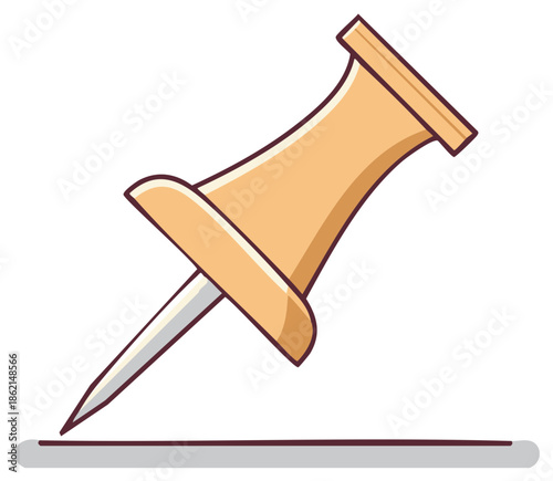 Illustration of a push pin puncturing a line representing a document element.