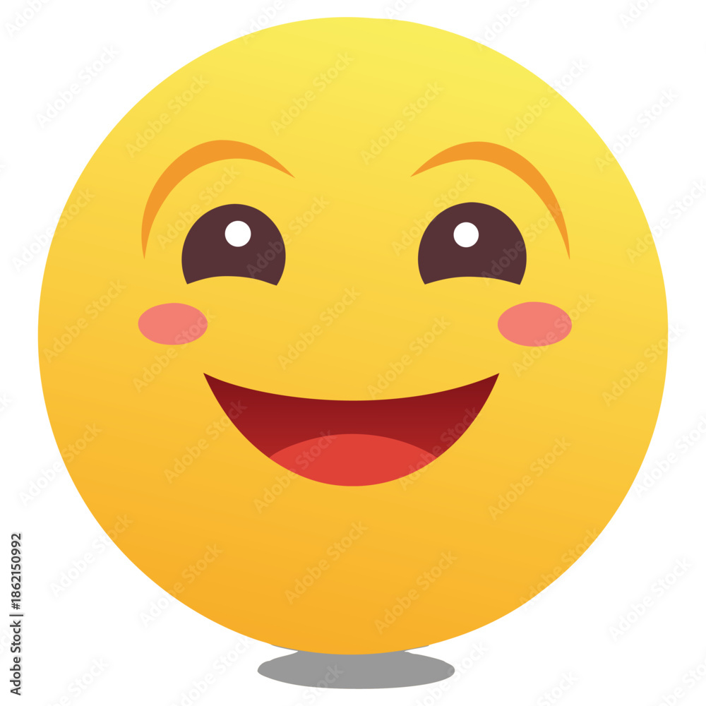 Fototapeta premium Joyful Laughing Emoji Face