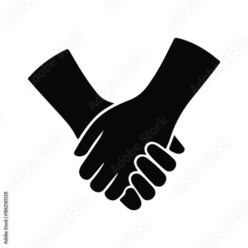 Valentine Partner Hands Holding Silhouette Icon