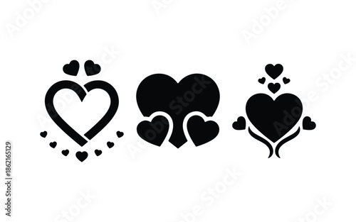 Valentine Love Symbol Heart Silhouette Icon