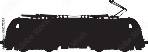 electric train silhouette