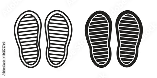 Soles icons vector glyph flat style. Stroke with editable size icons