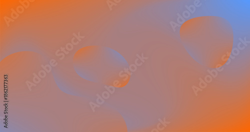 Fluid Mesh on Abstract background with blue and orange gradients Design Copy Space