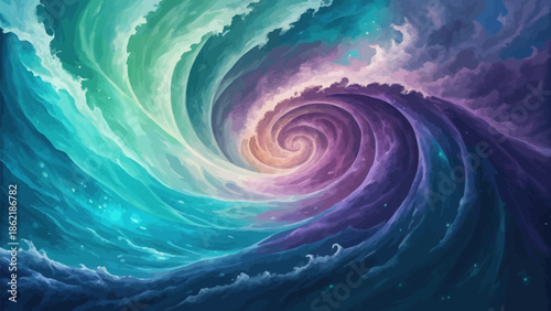 Vibrant Abstract Swirl Background Design