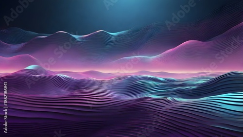 Clean Abstract Desktop Wallpaper for Productivity Surreal abstract waves flowing in purple blue and pink tones This image was created using AI based on my original prompt.