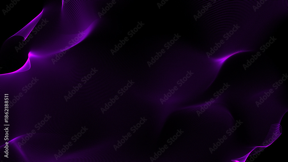 Fototapeta premium Abstract motion dotted grunge geometric background loop digital dot modern purlpe and black
