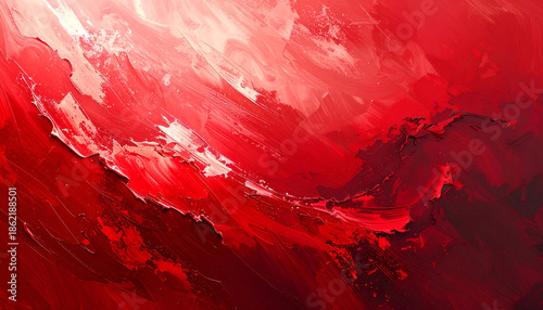 Red background with subtle brush stroke texture, artistic handmade feel