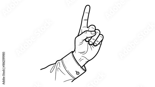 Hand showing one finger gesture