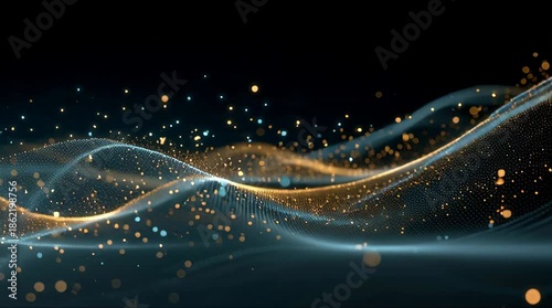 A mesmerizing video showcasing vibrant sparkling particles in motion against a dark background