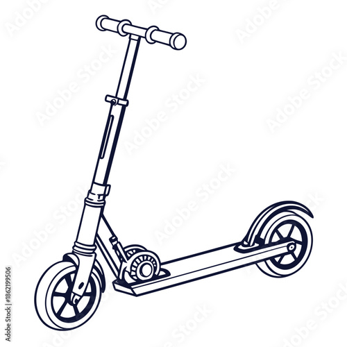 Illustrated scooter