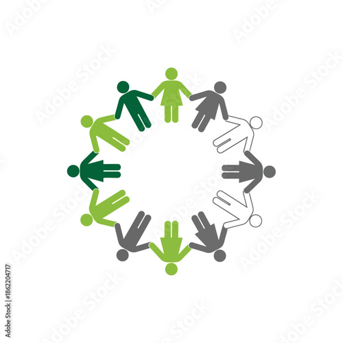 circle of people around the world