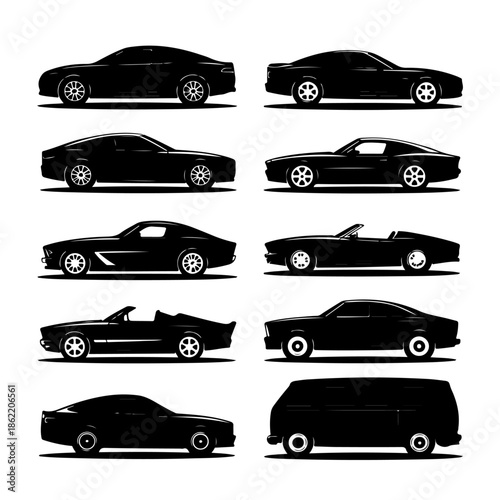 Modern Car Silhouette Collection

Vehicle Side View Icon Set

Urban Transport Car Silhouettes