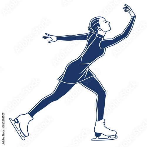 Figure skater in motion