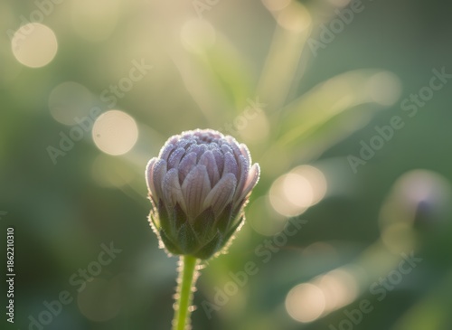 Artichoke Bud in Natural Outdoor Setting.