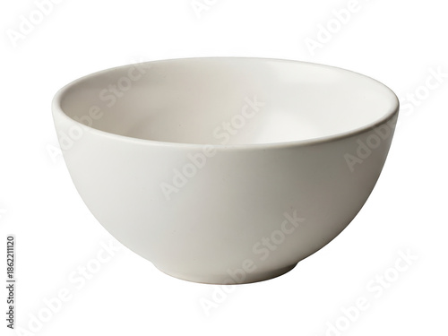 White ceramic bowl isolated on white background