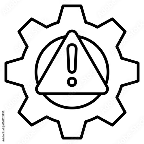 Failure Outline Icon Vector Illustration