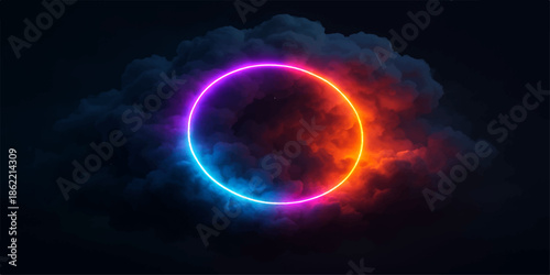 A glowing sun lights a blue planet in the dark universe