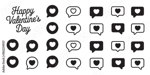 Abstract human heart connection icons showing unity partnership and broken relationship symbols