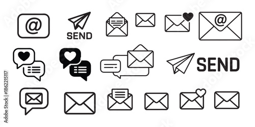 Medical heart beat line set collection icons healthy pulse cardiogram flat design symbols