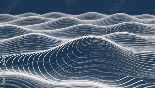 Abstract topographic lines forming a modern landscape pattern