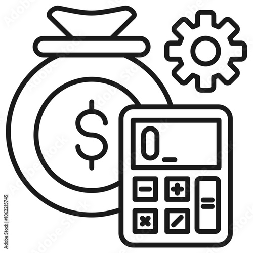 Cost Management Outline Icon