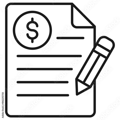 Budget Proposal Outline Icon