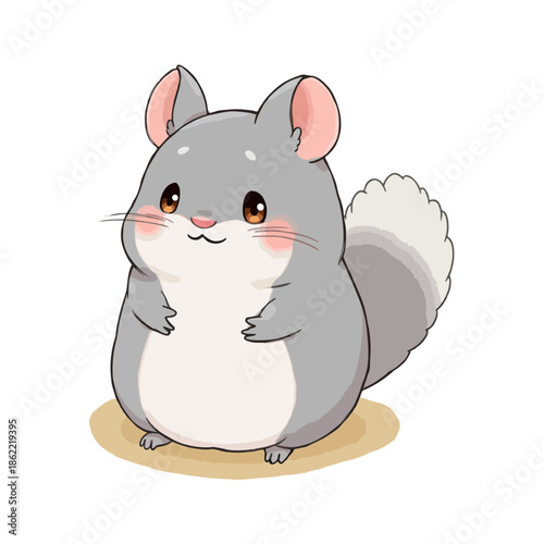 Cute Chinchilla Clipart 09
