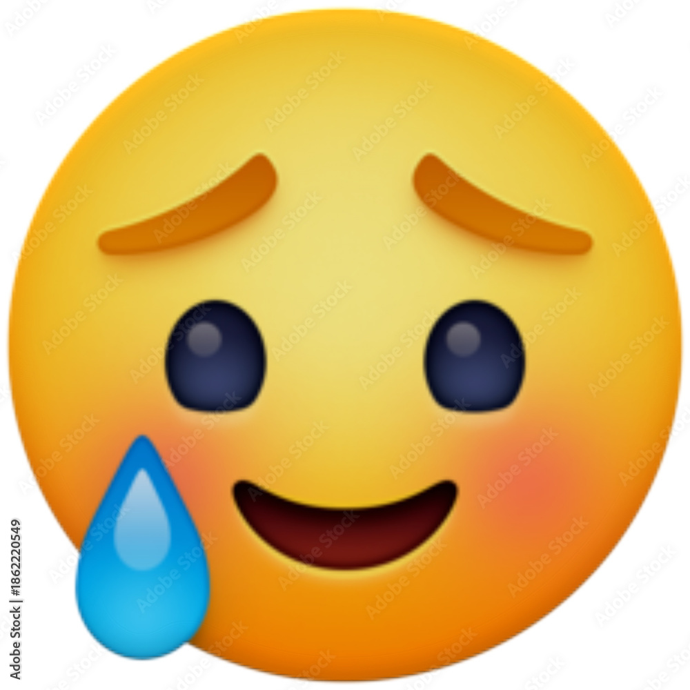 Fototapeta premium sad smiley face emoji
