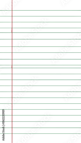 Lined Paper with Red Line