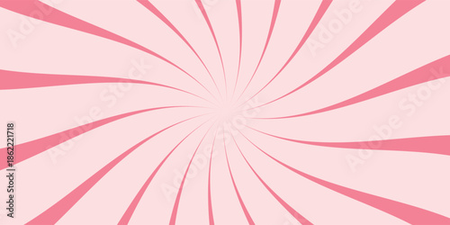 Candy color sunburst background. Abstract pink cream design wallpaper. Colorful swirling lines for templates, banners, posters, and flyers. Sweet cartoon swirls or swirls.