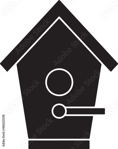 Simple Birdhouse Icon Design for Nature and Wildlife