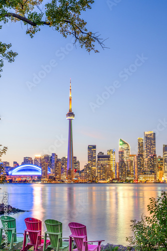 Toronto, Ontario, Canada Cityscape on Lake Ontario at Twilight 3354