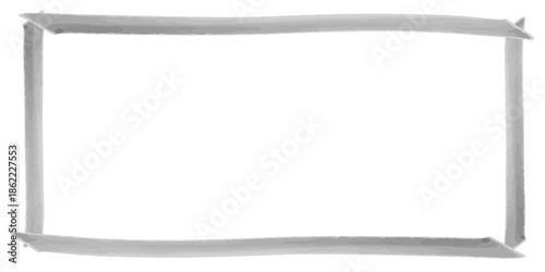 グレーの手描きシンプルフレーム /Hand Drawn Gray Frame Border