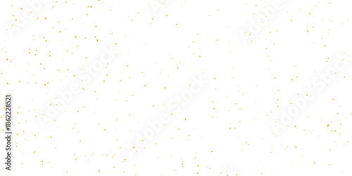 Golden confetti and streamers falling against a white background creating a celebratory and elegant atmosphere for events