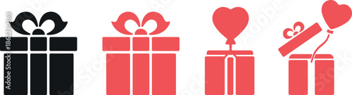 red gift box with ribbon