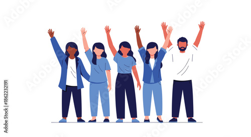 Beautiful hand-drawn clover flower with green leaves and abstract colorful circles in the background vector illustration.