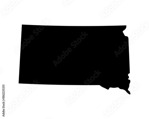 South Dakota state map silhouette