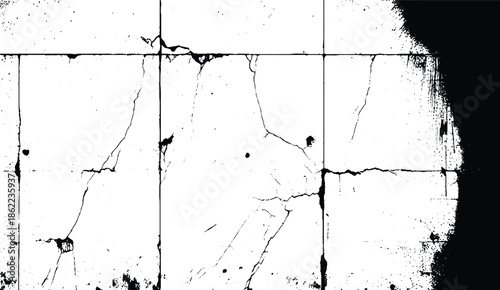 Cracked Paint Surface Abstract Background. Cracked Plaster Background Design. Vector Illustration. 