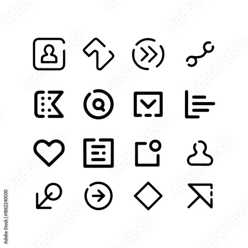 Icons for web isolated on transparent background