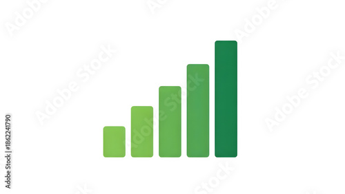 Free Download Green bar chart illustration isolated on transparent background - GFXLoad