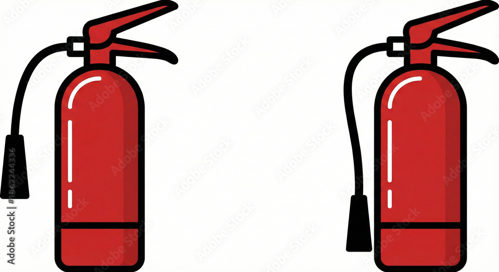 Obraz premium Fire Extinguisher Icon on White Background