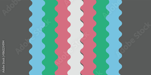 Disability pride flag. Color stripes representing a form of impairment. vector