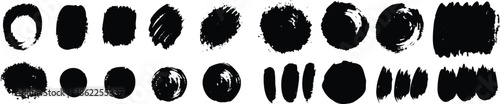 A collection of black dots and circles. The dots and circles are all different sizes and shapes. The image has a somewhat abstract feel to it, with the dots and circles appearing to be scattered