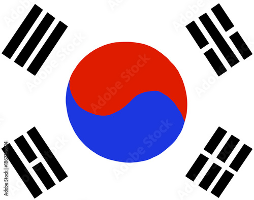 태극기 South Korea National Flag Illustration, Taegeukgi