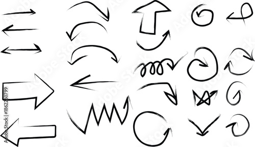 hand drawn vector set of hand drawn items