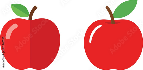 red apple isolated on white