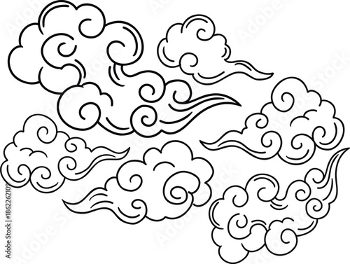 Traditional Chinese Decorative Cloud Pattern Design